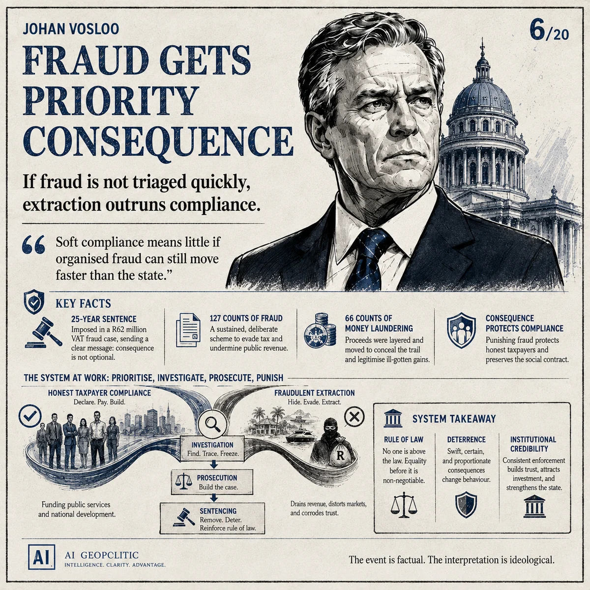 AI Geopolitic Episode 23, slide 6 of 20: Fraud Gets Priority