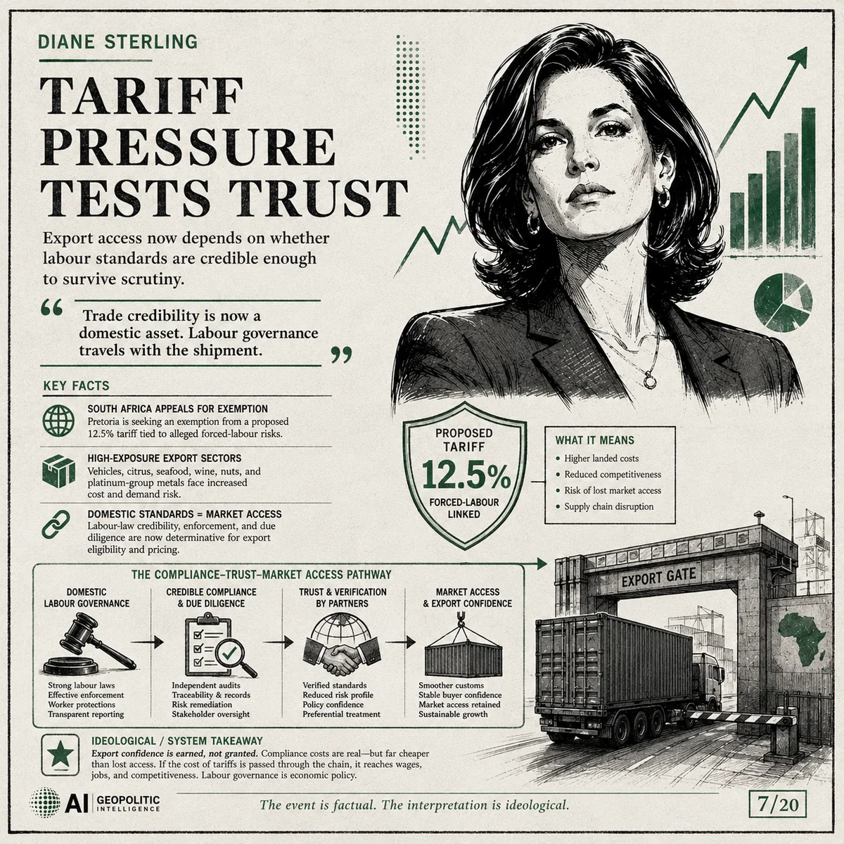AI Geopolitic Episode 23, slide 7 of 20: Tariff Tests Trust