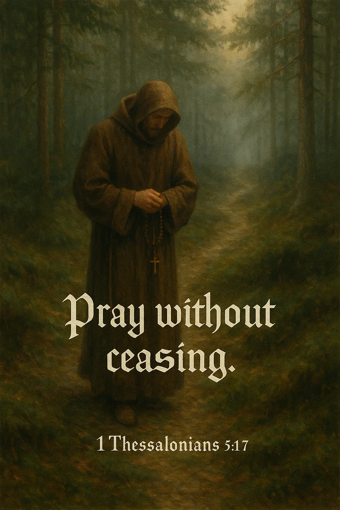 Pray without ceasing devotional artwork