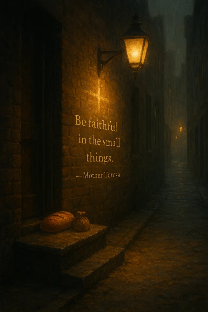Be faithful in the small things devotional artwork