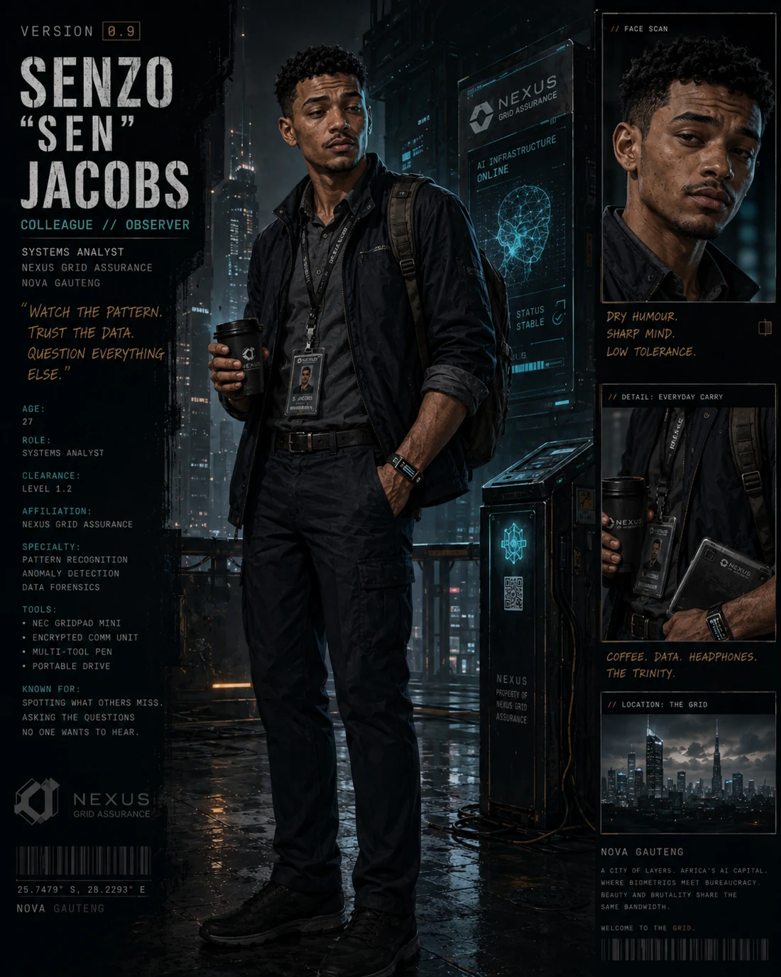 Senzo “Sen” Jacobs dossier artwork